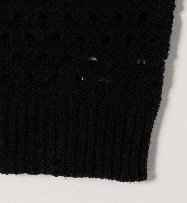 SHIPS any「《予約》SHIPS any:〈手洗い可能〉コットン ミックス 透かし編み Vネック ベスト」|ベスト・ジレ|