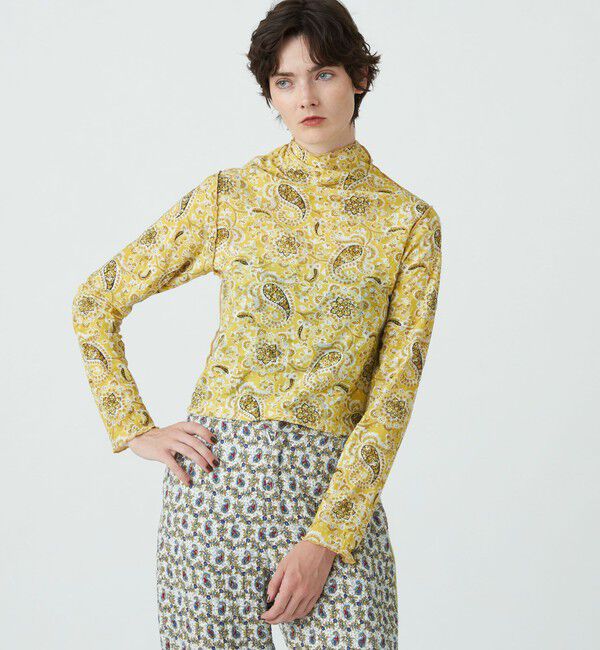 SOULEIADO「ポリエステルコットンプリント　ボトルネックプルオーバー」|Tシャツ・カットソー|