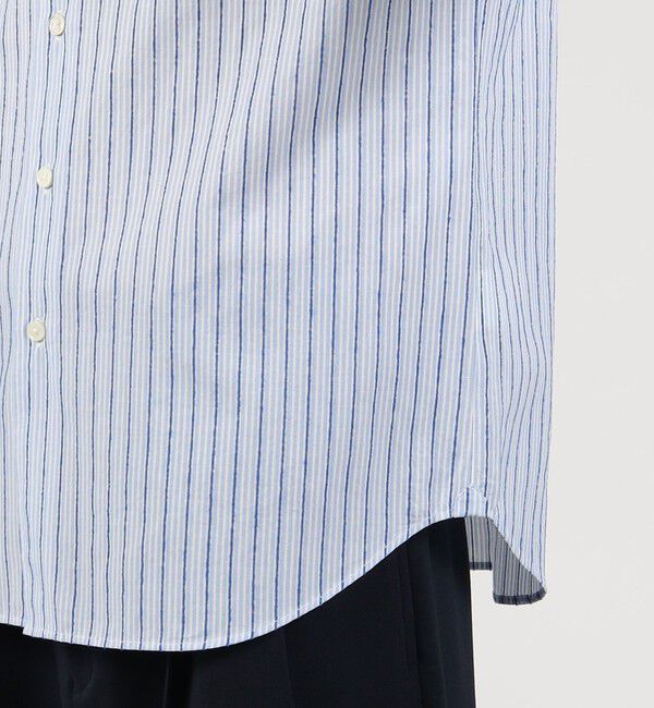 TOMORROWLAND MENS「120/2コットン ストライプ ワイドスプレッドカラーシャツ」|シャツ・ブラウス|