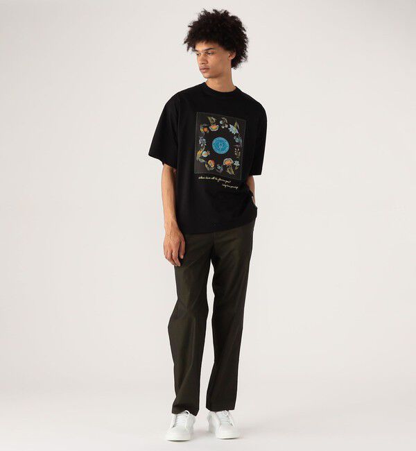 CABaN「CABaN スビンコットン フラワーサークルプリントＴシャツ」|Tシャツ・カットソー|