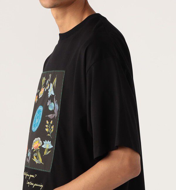 CABaN「CABaN スビンコットン フラワーサークルプリントＴシャツ」|Tシャツ・カットソー|