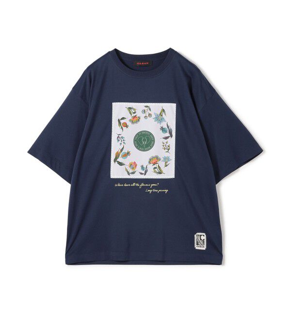 CABaN「CABaN スビンコットン フラワーサークルプリントＴシャツ」|Tシャツ・カットソー|66 ブルー系