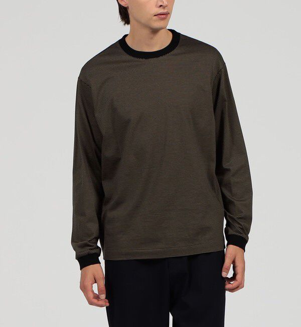 TOMORROWLAND MENS「オーガニックコットン クルーネックボーダーTシャツ」|Tシャツ・カットソー|