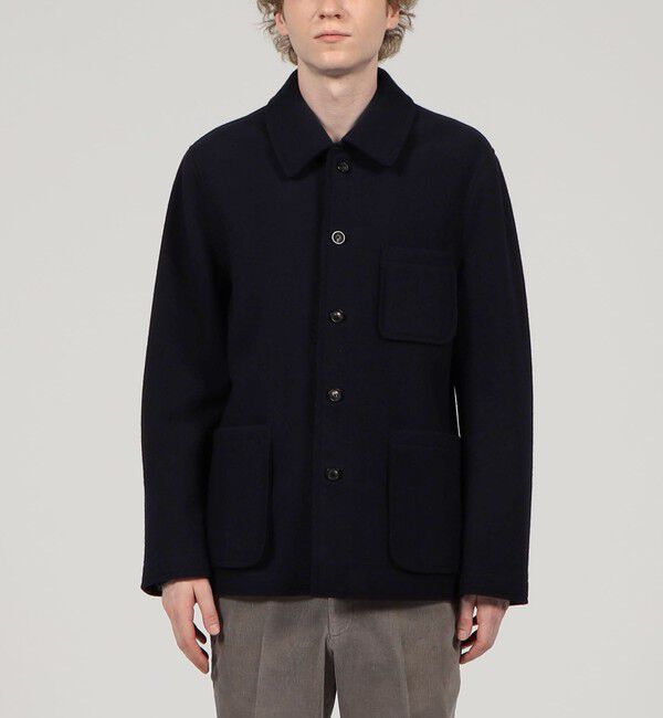 TOMORROWLAND MENS「ウールメルトン ニットブルゾン」|ブルゾン・スタジャン|