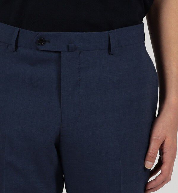 TOMORROWLAND MENS「Super120'sウールポリエステル ノープリーツスリムスラックス」|スラックス|