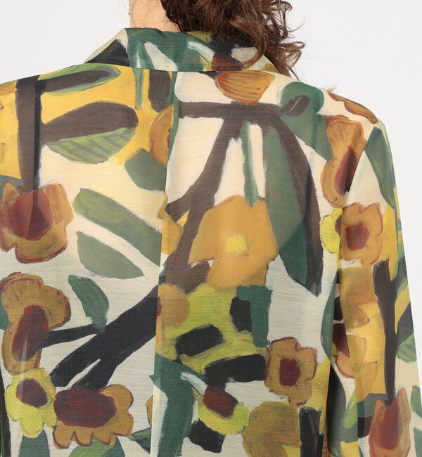 TOMORROWLAND collection「サンフラワープリント シースルージャケット」|テーラードジャケット|