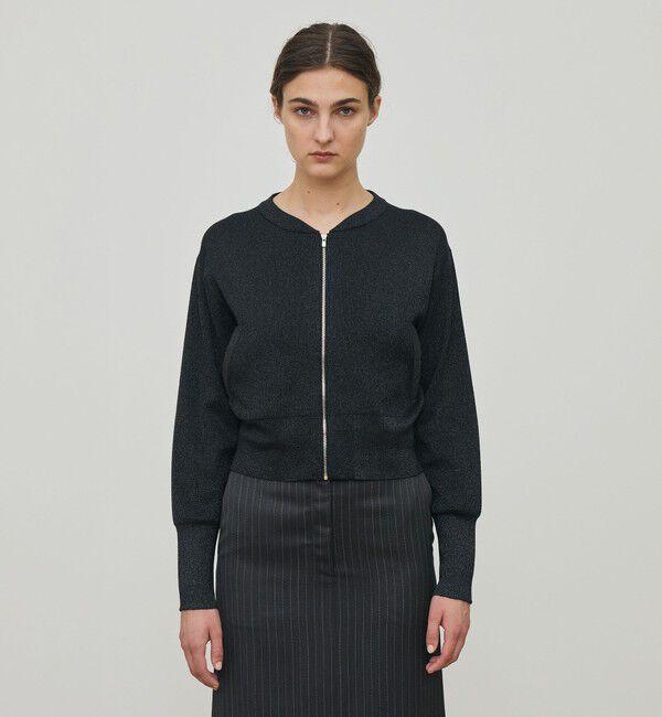 DES PRES「プレーティンググロッシーヤーン ジップアップブルゾン」|ブルゾン・スタジャン|