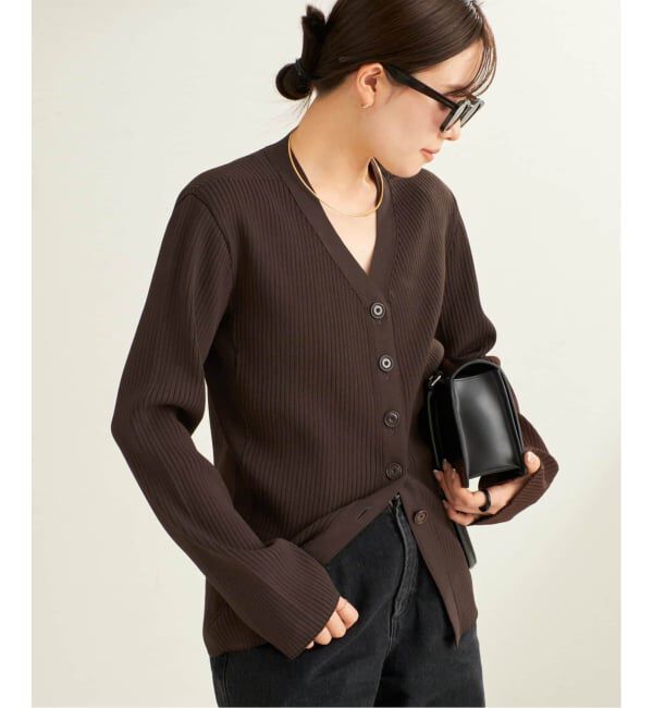 Plage「《追加》R&rsquo;IAM RIBシェイプカーディガン」|カーディガン|