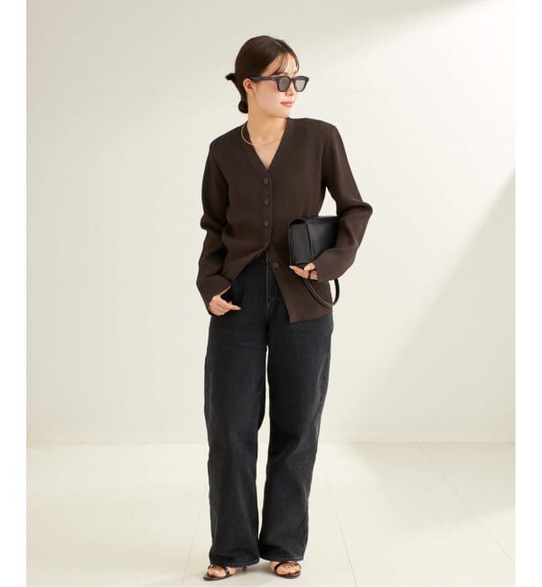 Plage「《追加》R&rsquo;IAM RIBシェイプカーディガン」|カーディガン|