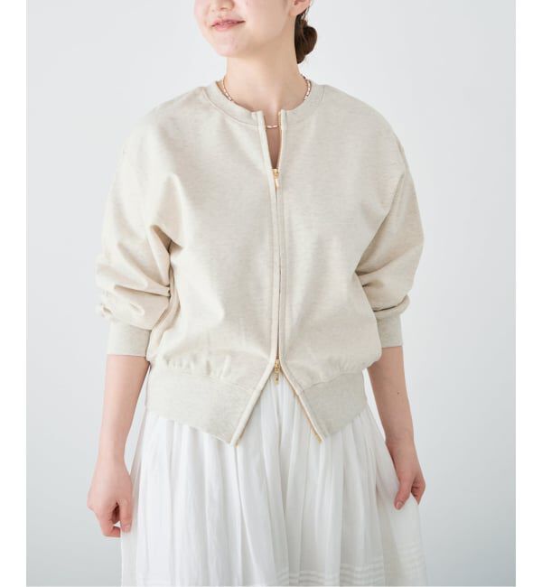 IENA「《追加予約》ジップオープン2WAYスウェットプルオーバー」|スウェット・ジャージ|