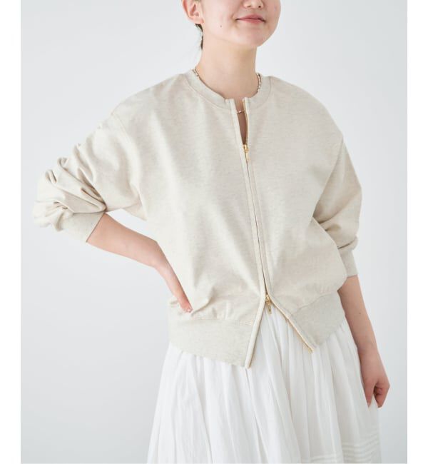 IENA「《追加予約》ジップオープン2WAYスウェットプルオーバー」|スウェット・ジャージ|