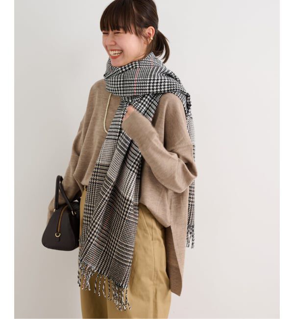 JOURNAL STANDARD relume「《追加》アクリルチェックストール」|マフラー|ブラウン