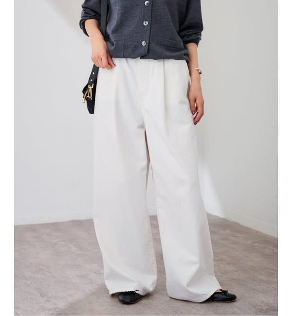 FRAMeWORK「≪追加≫ライトオンスデニムイージーパンツ」|デニム|ホワイト