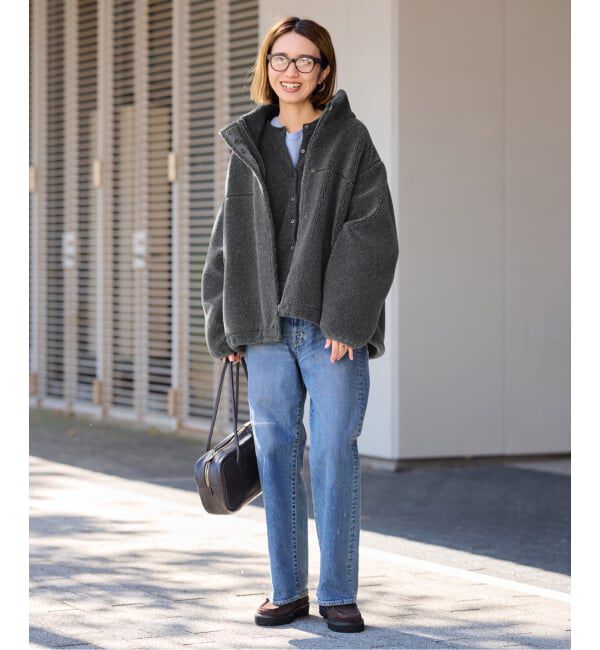 FRAMeWORK「圧縮ウールクルーネックカーディガン」|カーディガン|