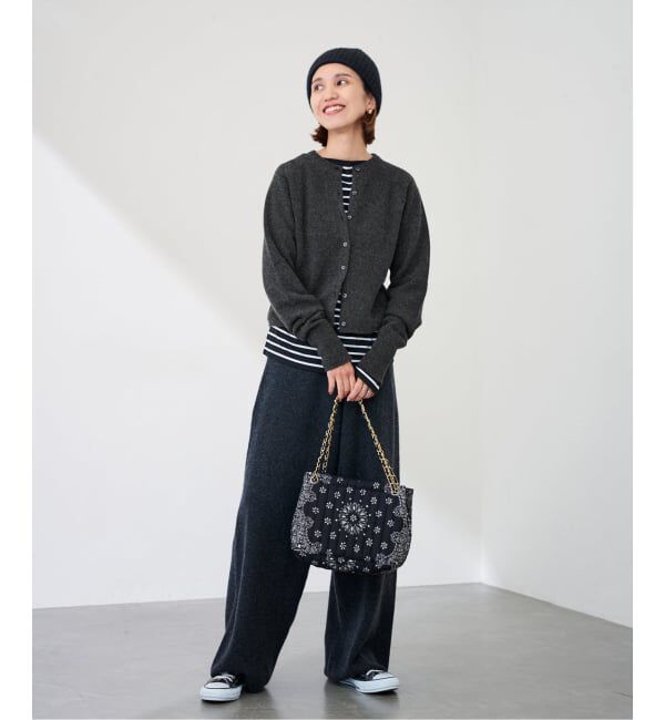 FRAMeWORK「圧縮ウールクルーネックカーディガン」|カーディガン|