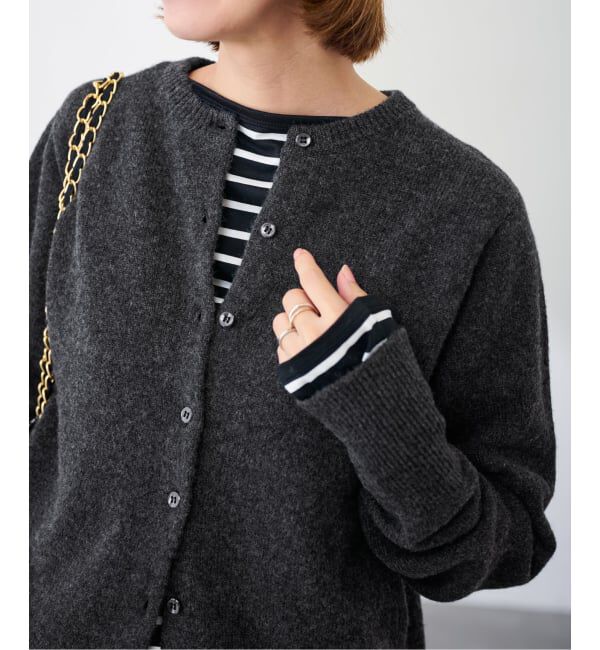 FRAMeWORK「圧縮ウールクルーネックカーディガン」|カーディガン|