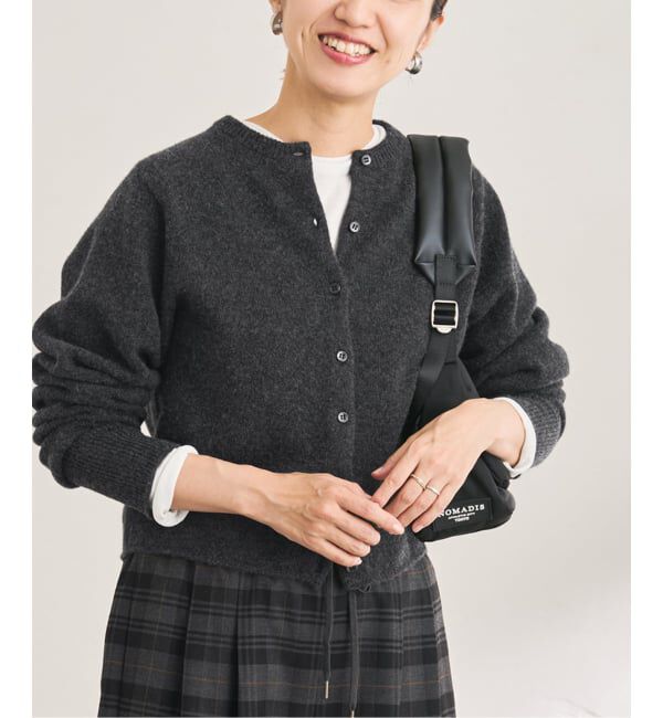 FRAMeWORK「圧縮ウールクルーネックカーディガン」|カーディガン|