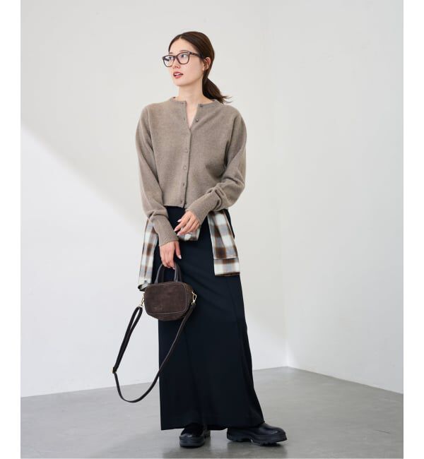 FRAMeWORK「圧縮ウールクルーネックカーディガン」|カーディガン|