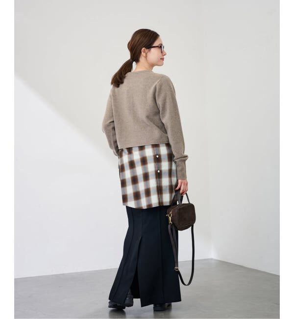 FRAMeWORK「圧縮ウールクルーネックカーディガン」|カーディガン|