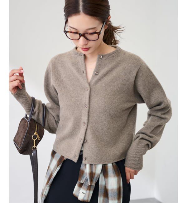 FRAMeWORK「圧縮ウールクルーネックカーディガン」|カーディガン|