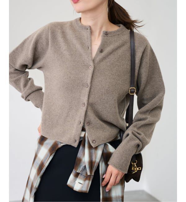 FRAMeWORK「圧縮ウールクルーネックカーディガン」|カーディガン|