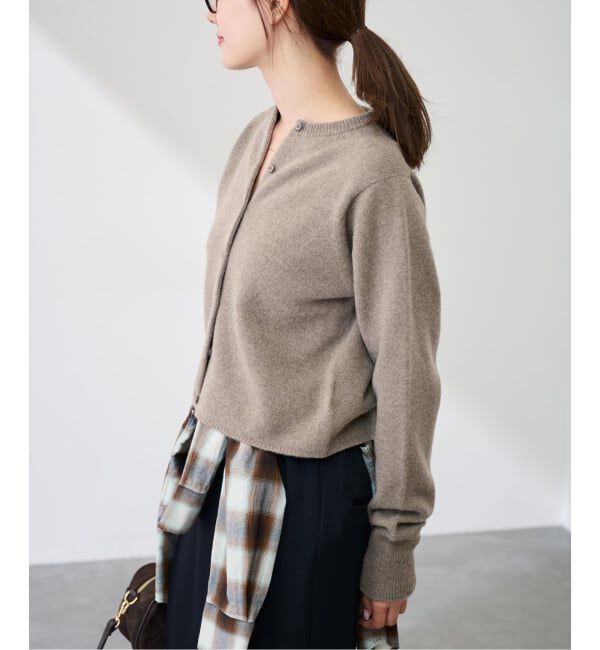 FRAMeWORK「圧縮ウールクルーネックカーディガン」|カーディガン|