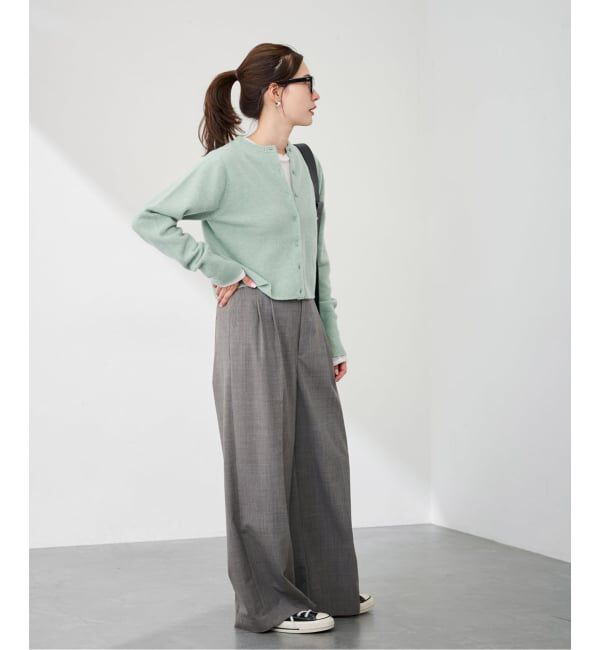 FRAMeWORK「圧縮ウールクルーネックカーディガン」|カーディガン|