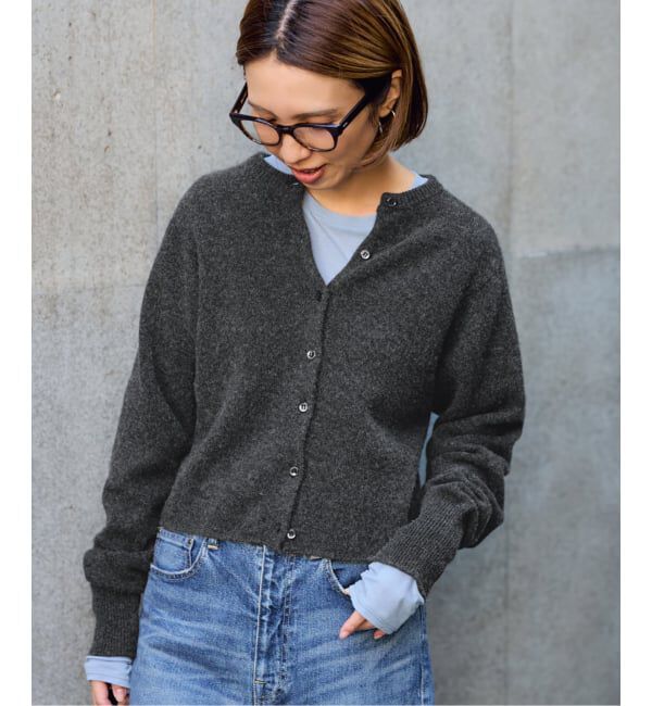 FRAMeWORK「圧縮ウールクルーネックカーディガン」|カーディガン|