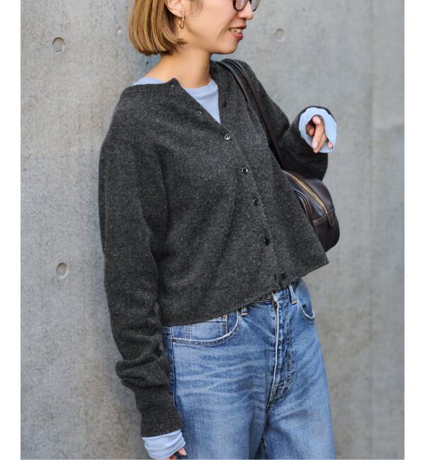 FRAMeWORK「圧縮ウールクルーネックカーディガン」|カーディガン|