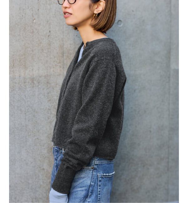FRAMeWORK「圧縮ウールクルーネックカーディガン」|カーディガン|