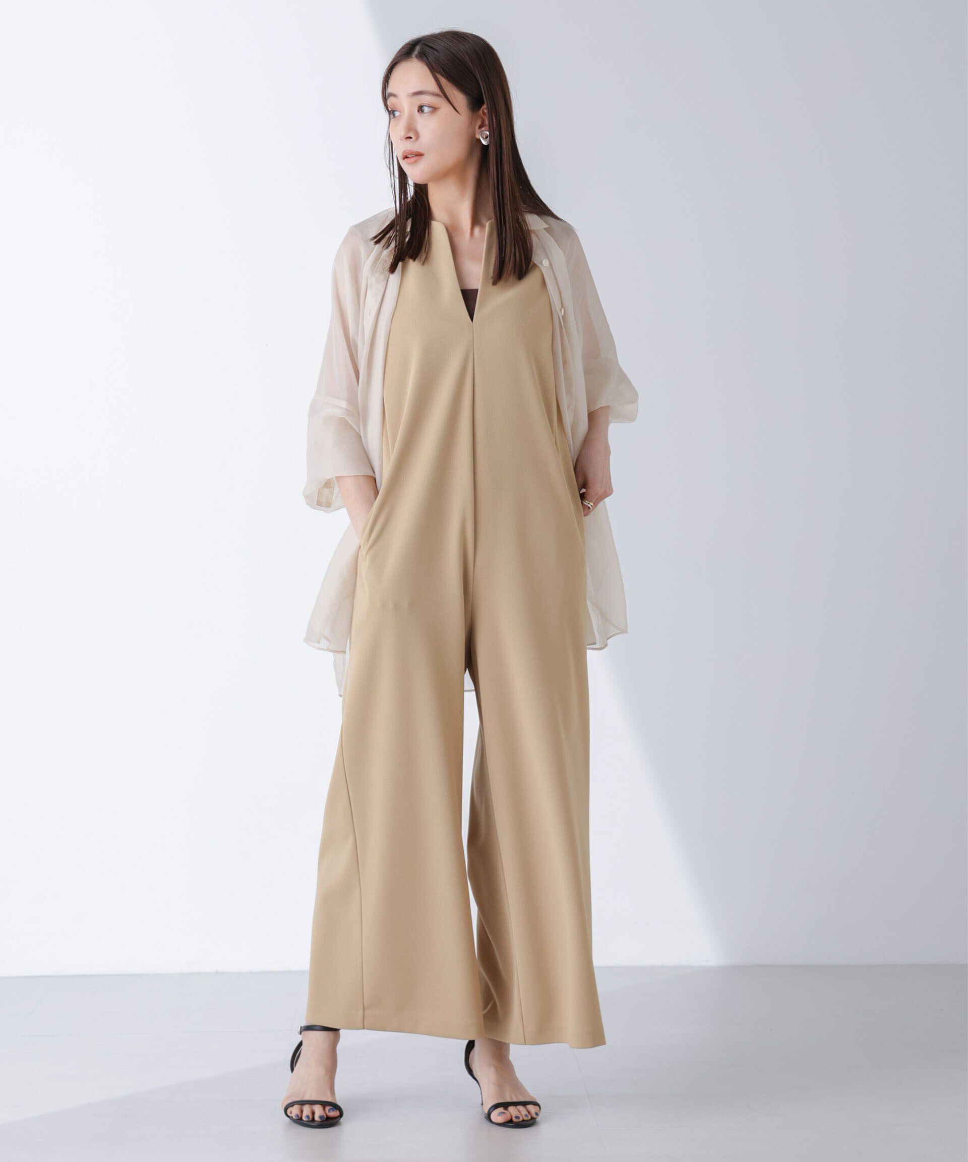 nano･universe「AtPARK＆DAILYWEAR/カットジョーゼットサロペ」|ワンピース|