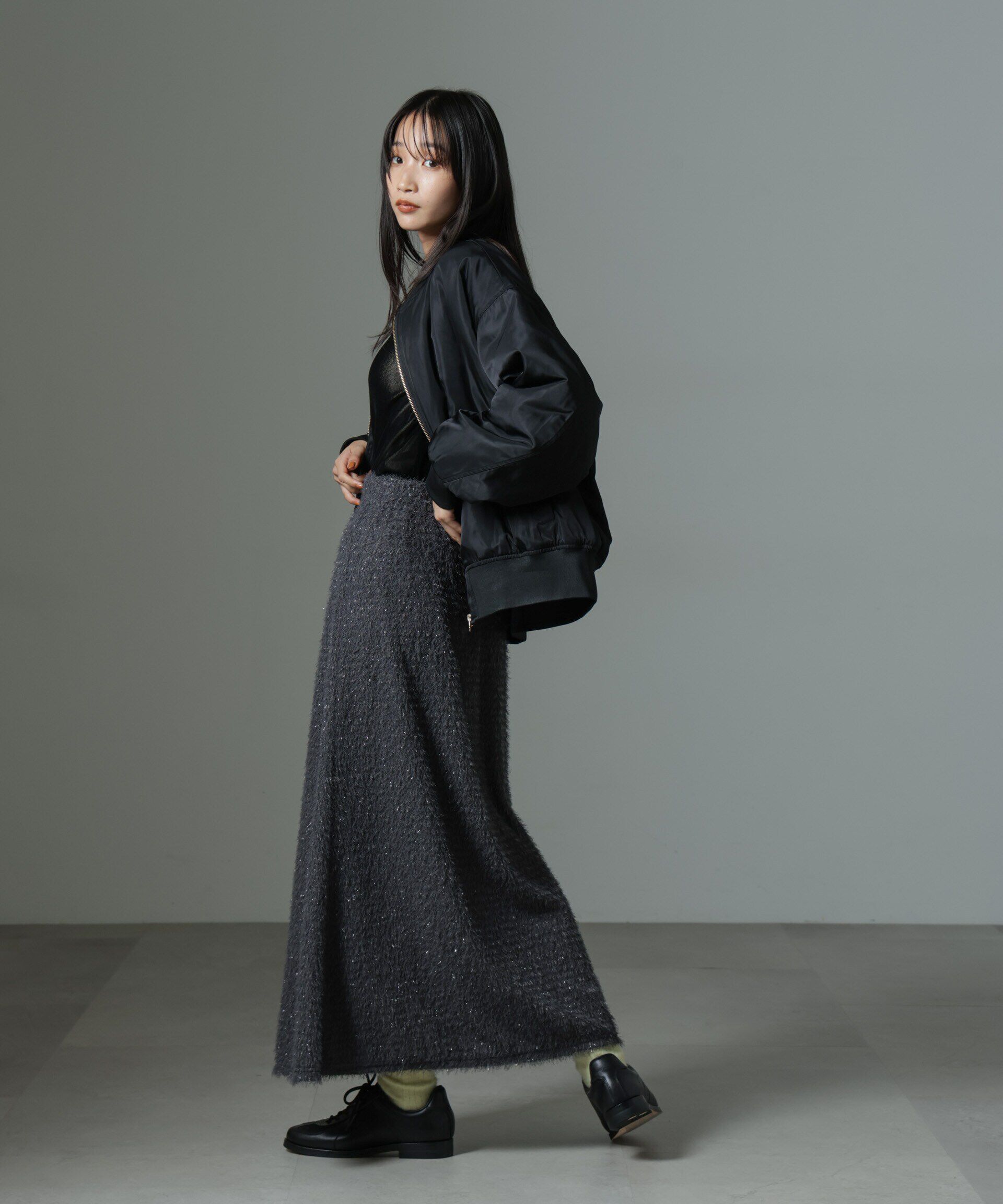 nano･universe「シャギーナロースカート（セットアップ可）」|スカート|