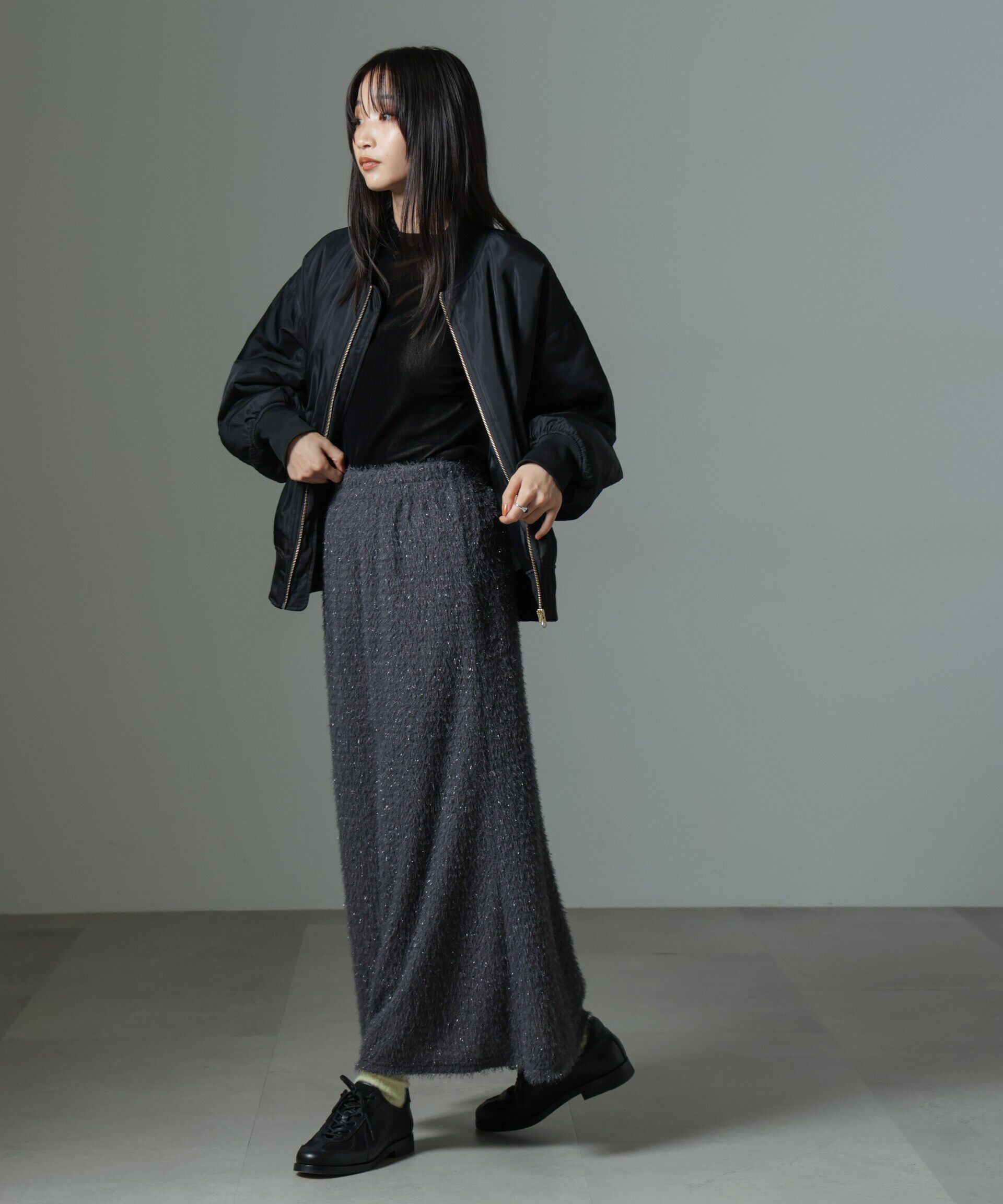 nano･universe「シャギーナロースカート（セットアップ可）」|スカート|