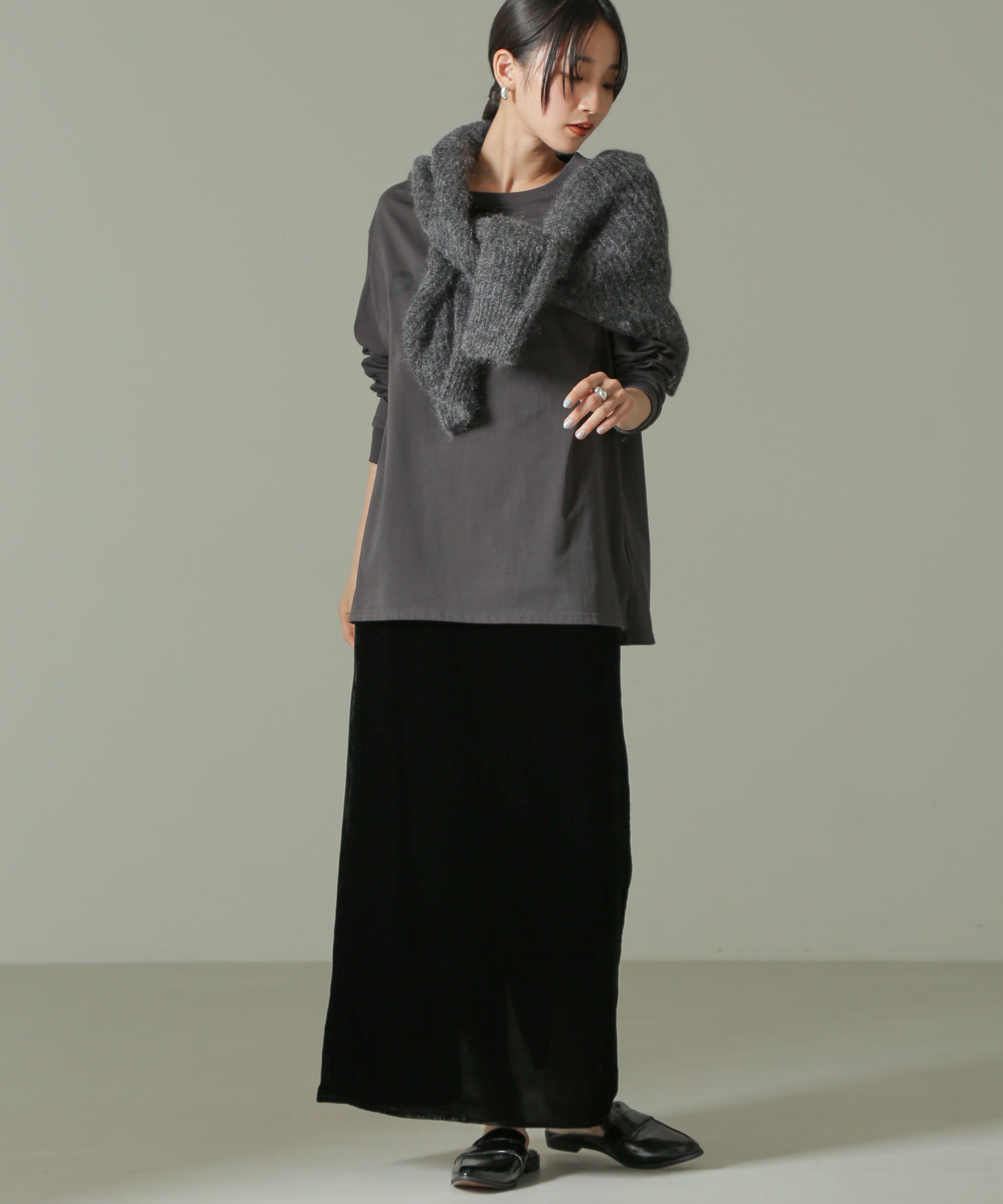 nano･universe「ベロアナロースカート」|スカート|