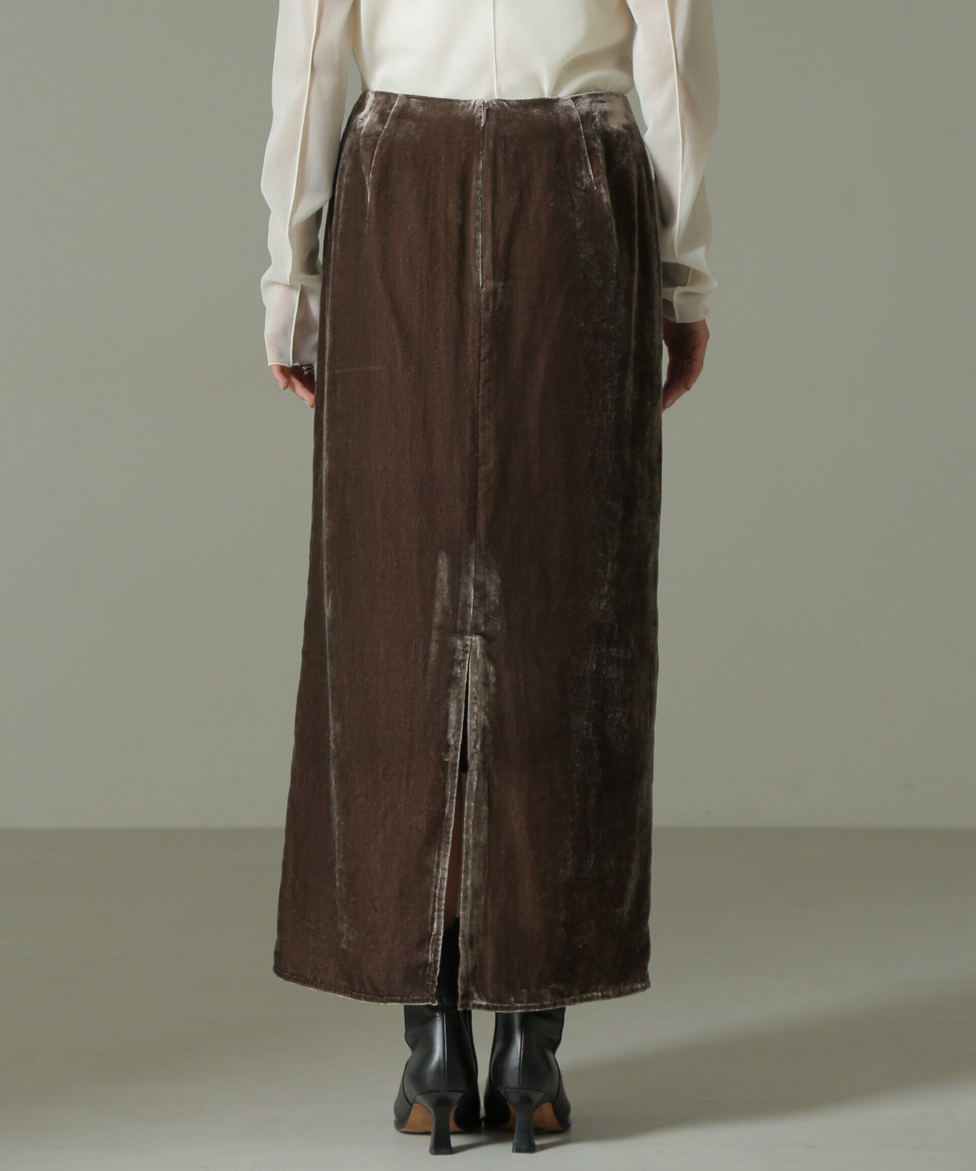 nano･universe「ベロアナロースカート」|スカート|