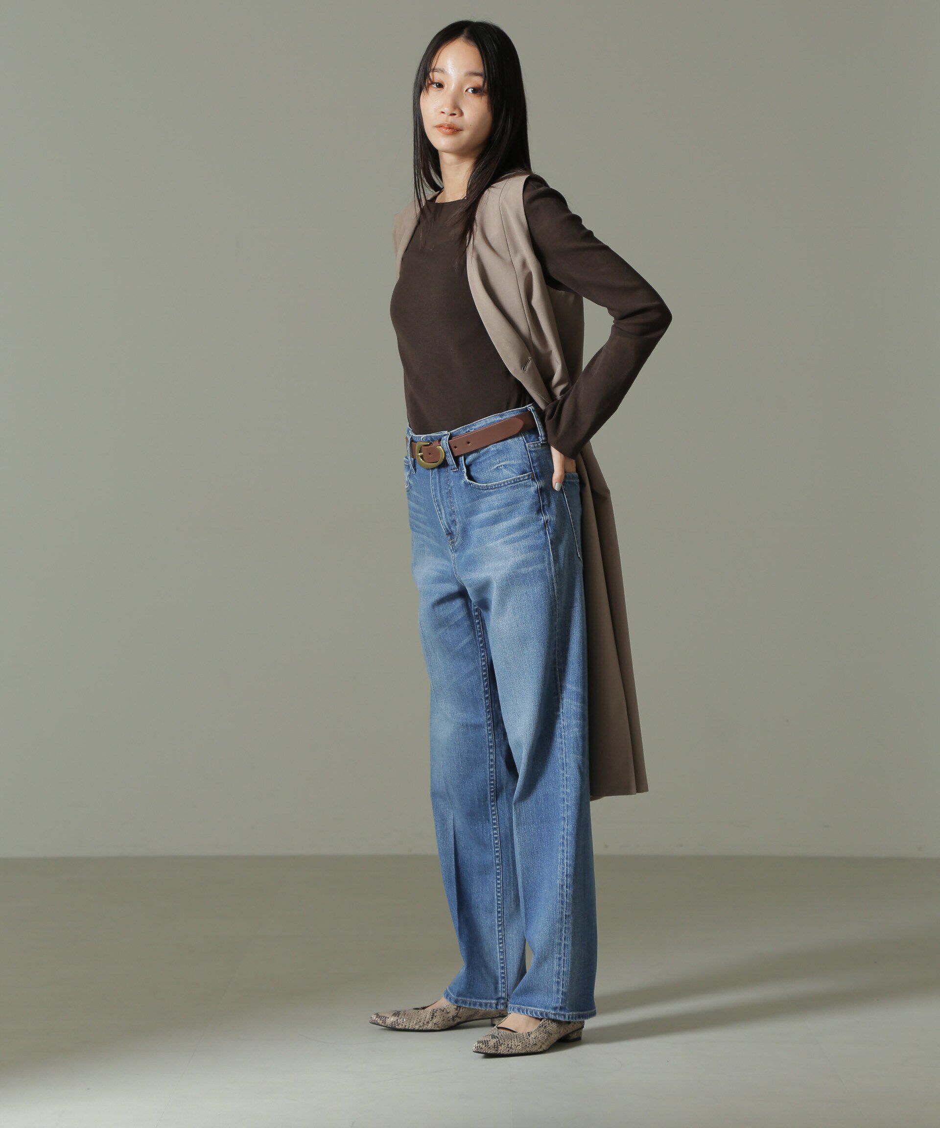 nano･universe「Healthy DENIM/別注 Tallow ストレート デニム」|チノ|