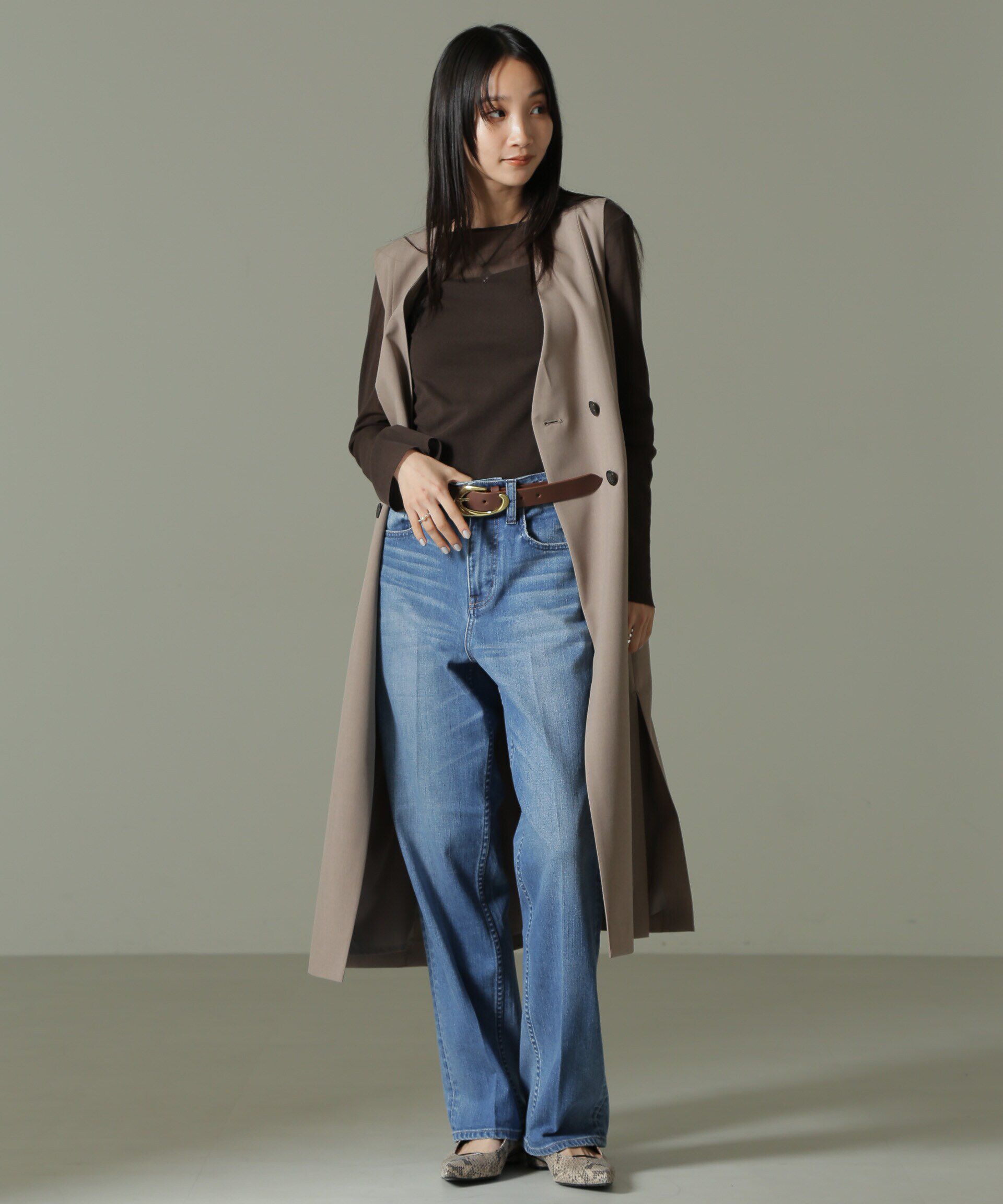 nano･universe「Healthy DENIM/別注 Tallow ストレート デニム」|チノ|