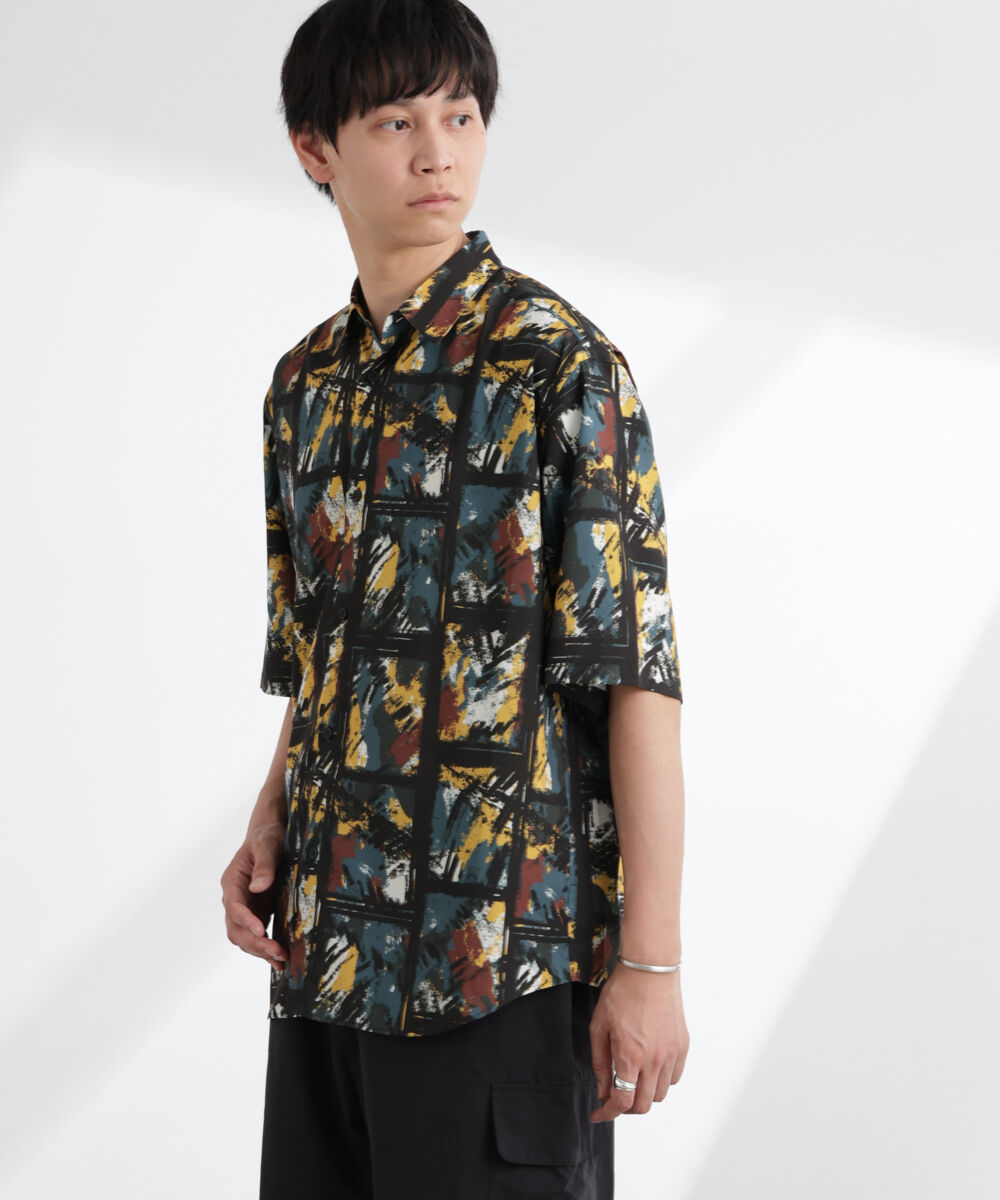 nano･universe「アート柄シャツ 半袖」|シャツ・ブラウス|