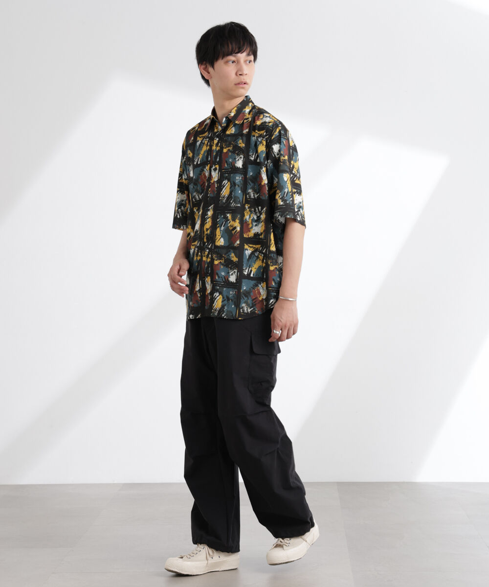 nano･universe「アート柄シャツ 半袖」|シャツ・ブラウス|