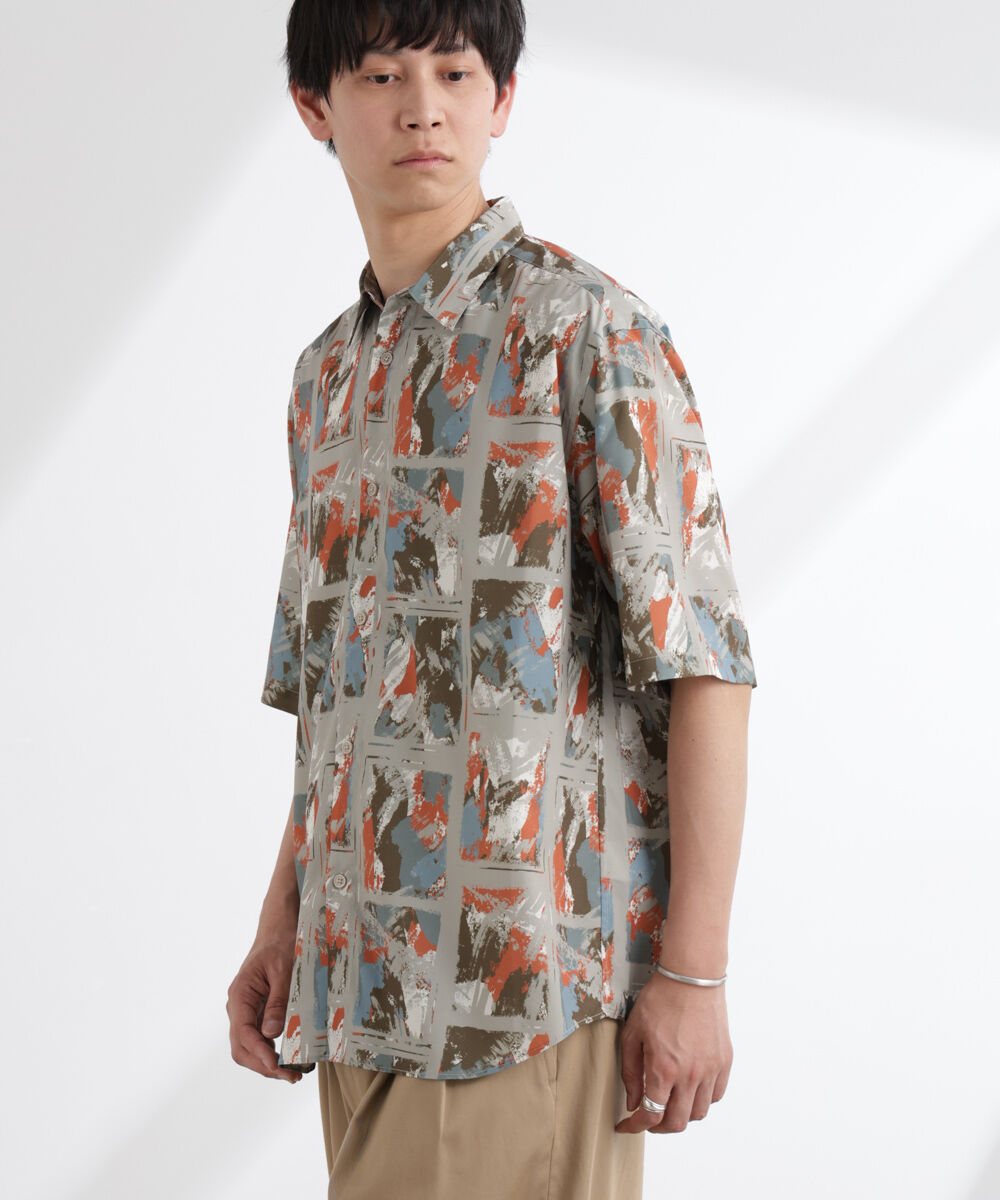 nano･universe「アート柄シャツ 半袖」|シャツ・ブラウス|