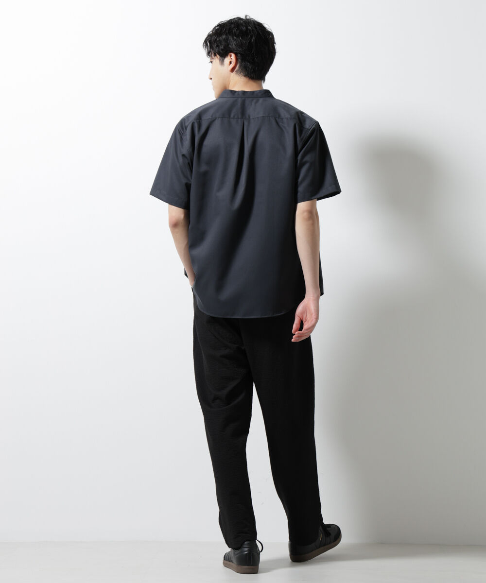 nano･universe「ジャージーサッカーワイドテーパードパンツ」|チノ|