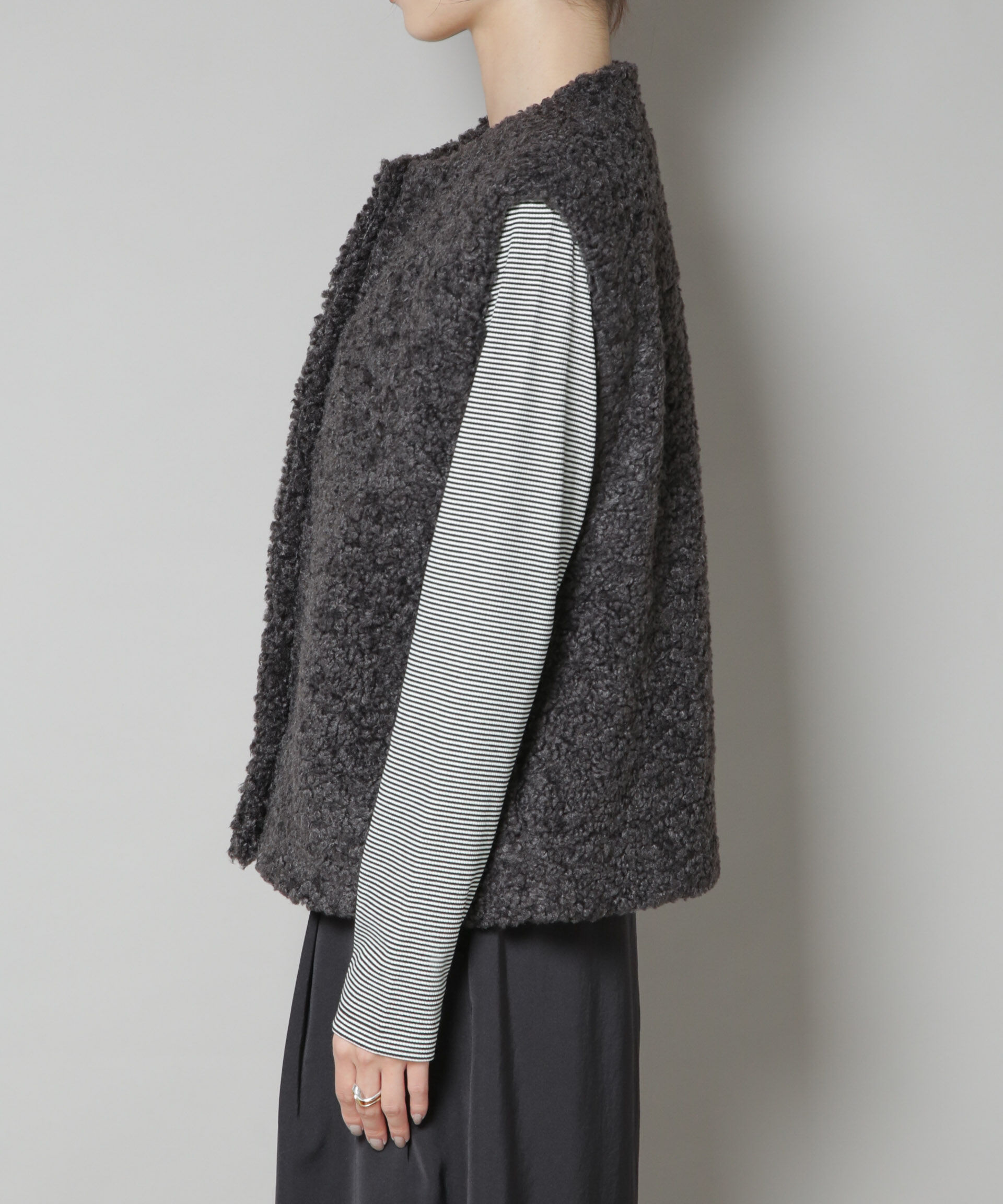 nano･universe「カーリングフェイクファージレ」|テーラードジャケット|