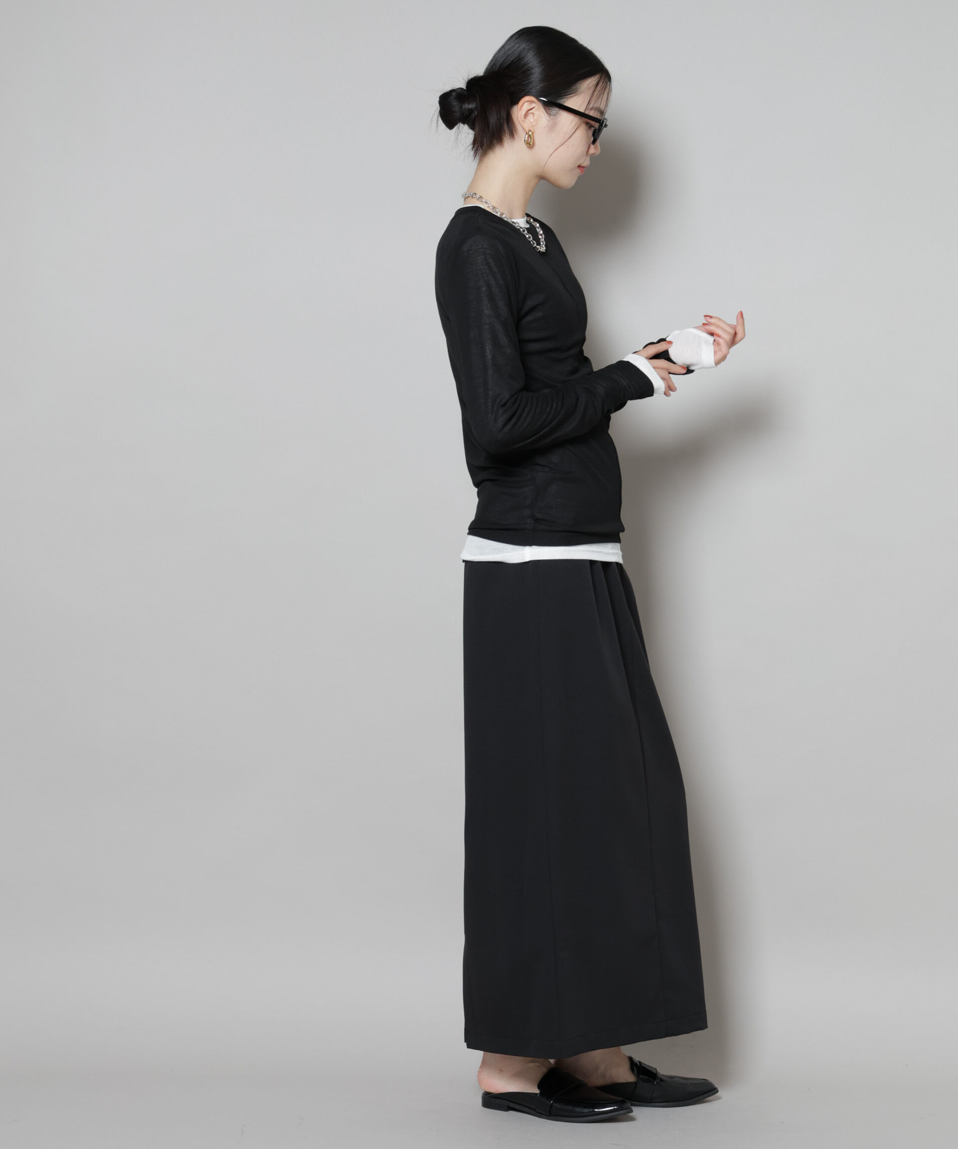 nano･universe「前後2wayシアーフライスカットトップス」|Tシャツ・カットソー|