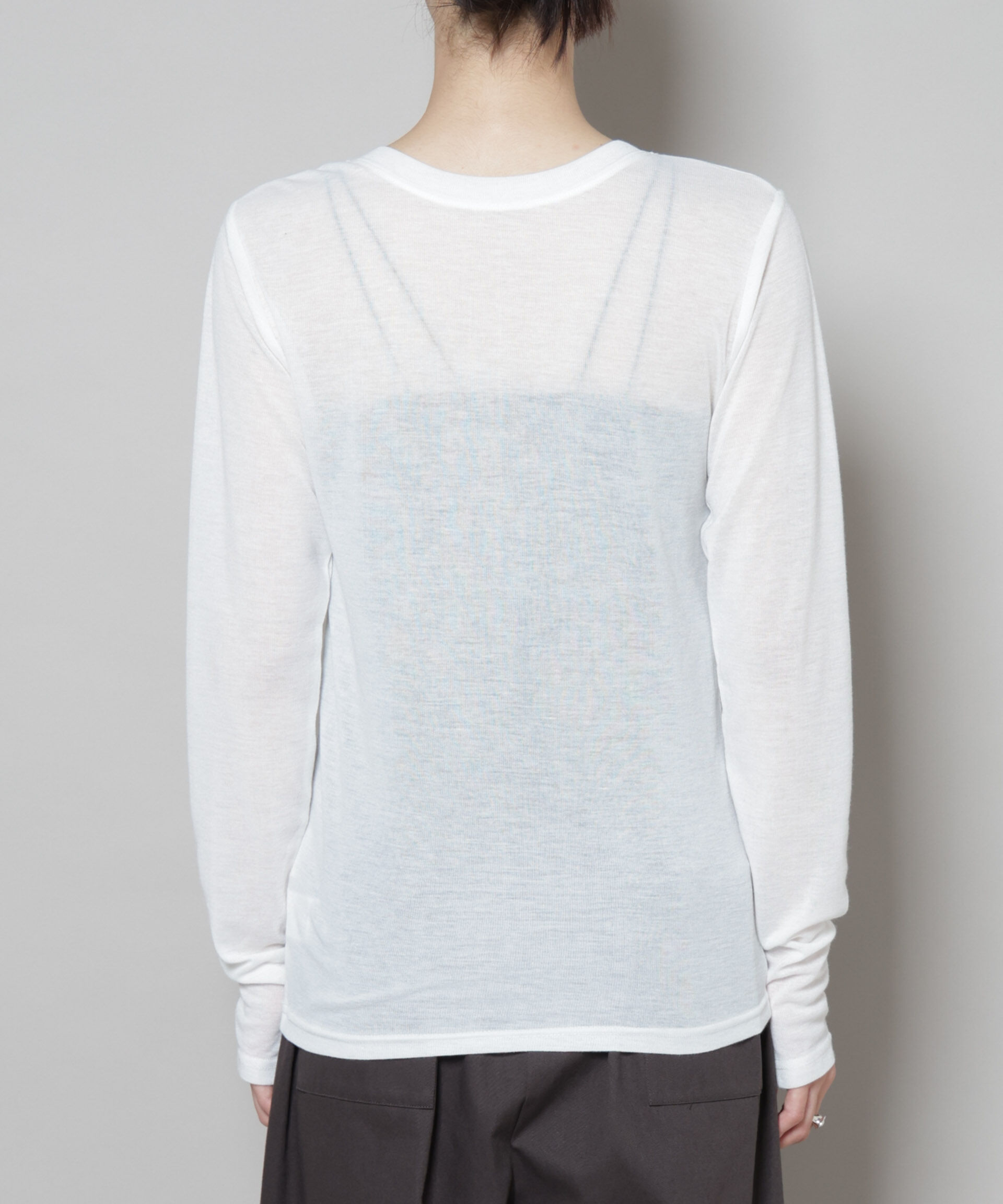 nano･universe「前後2wayシアーフライスカットトップス」|Tシャツ・カットソー|