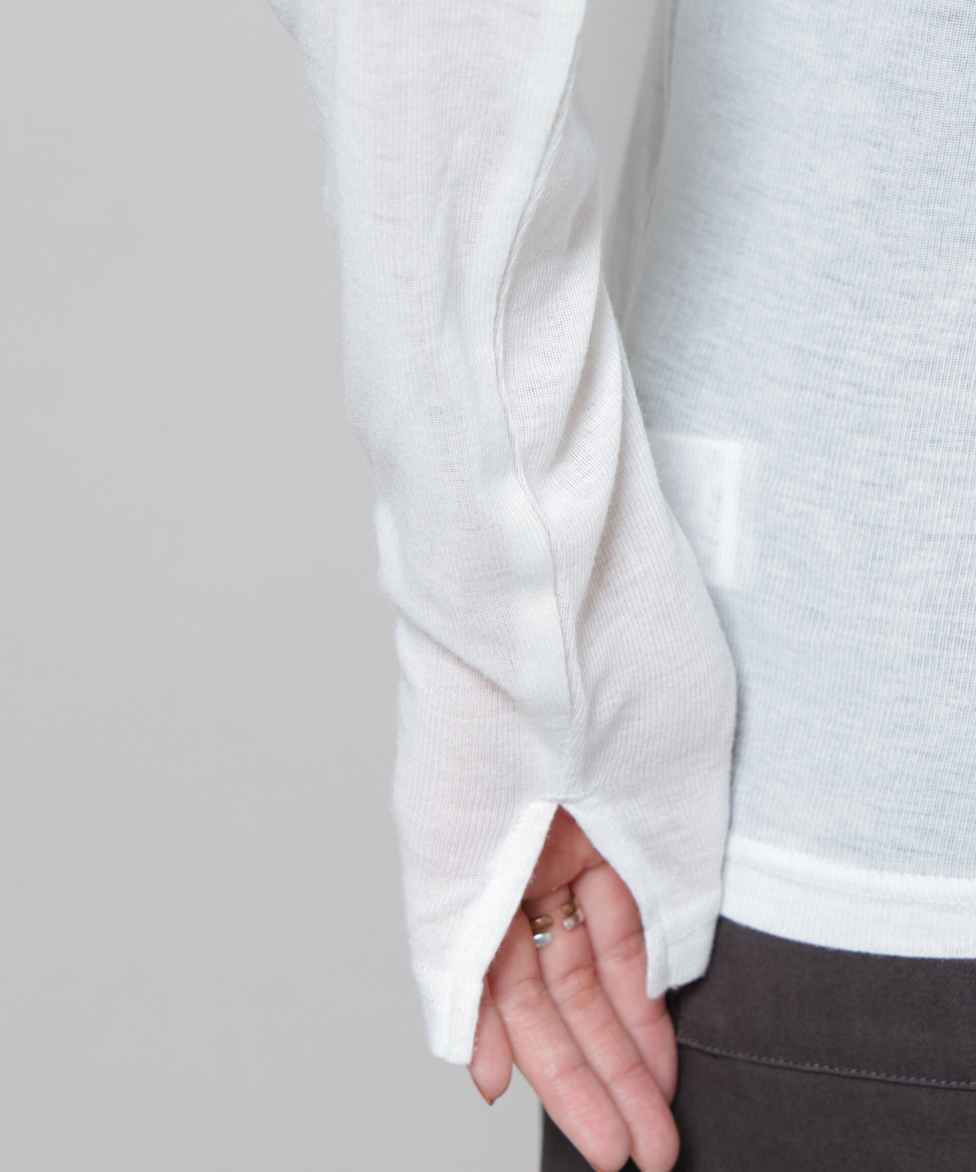 nano･universe「前後2wayシアーフライスカットトップス」|Tシャツ・カットソー|