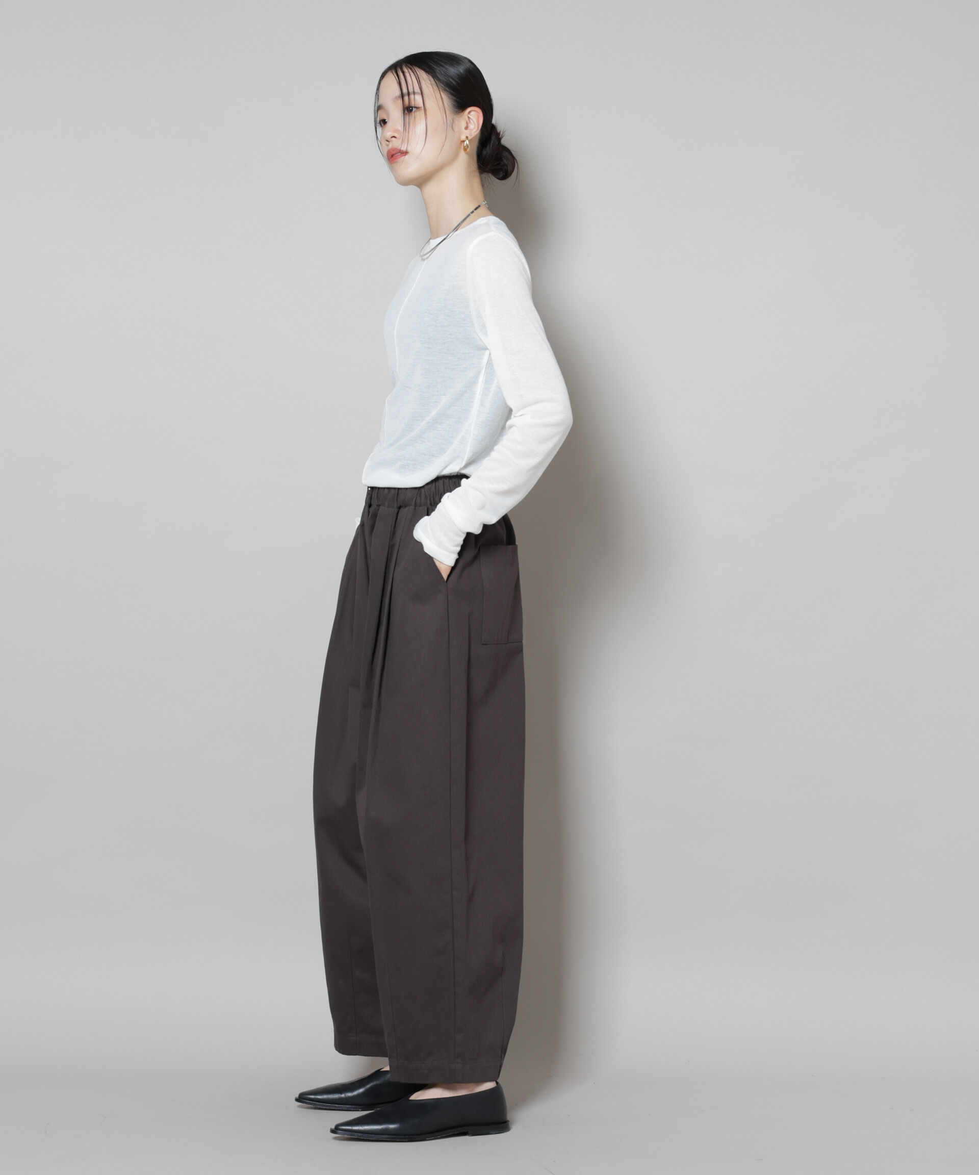 nano･universe「前後2wayシアーフライスカットトップス」|Tシャツ・カットソー|