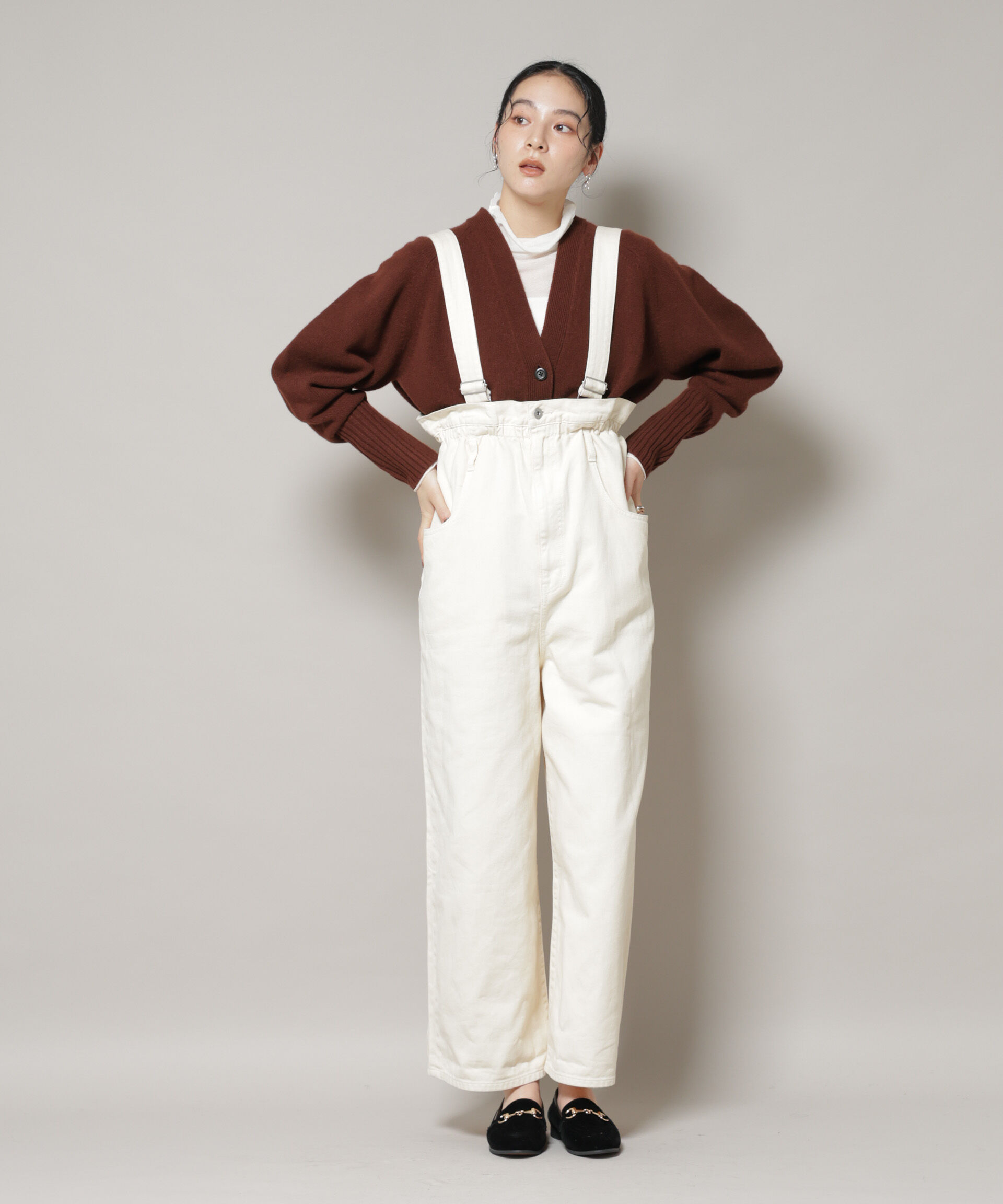 nano･universe「AQUAウールカシミヤVネックカーディガン」|ニット・セーター|