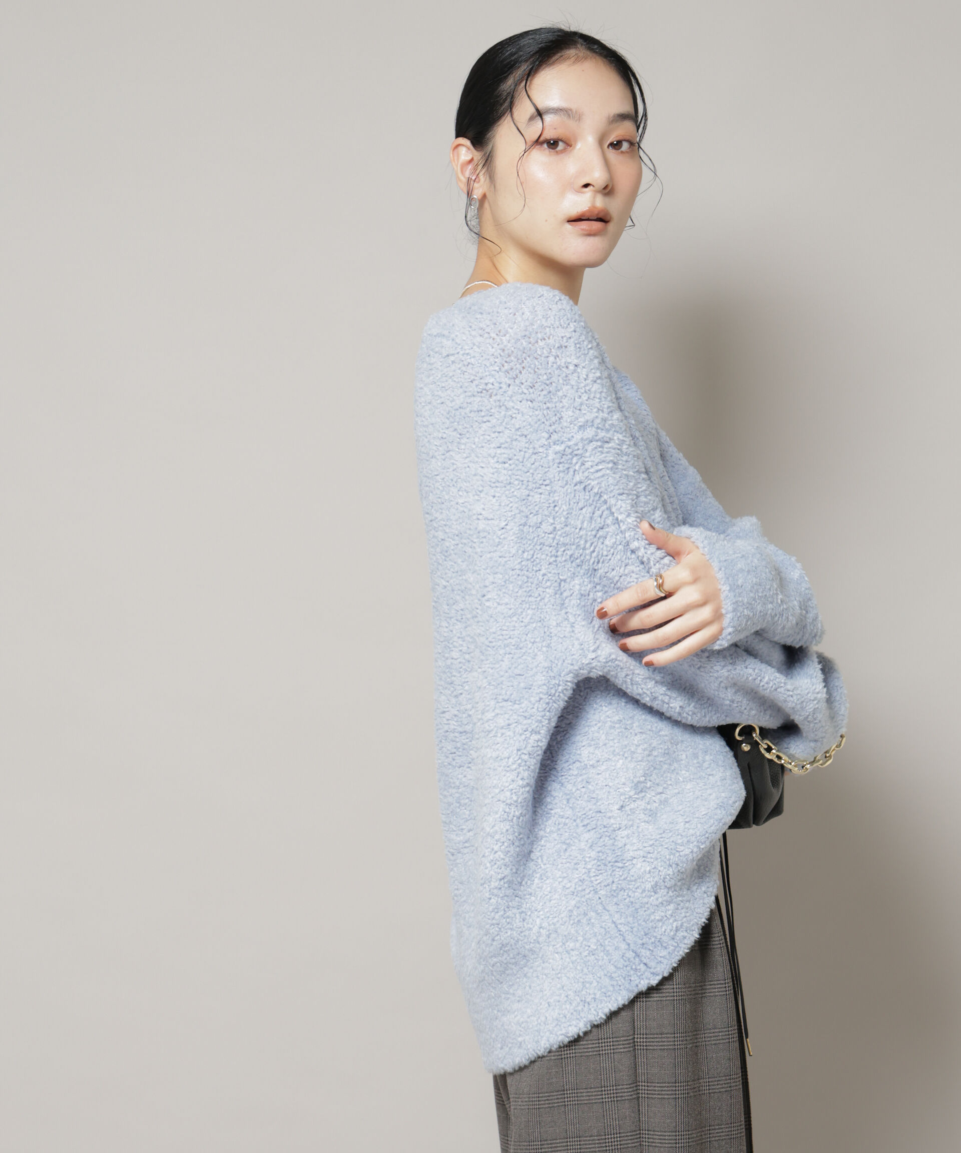 nano･universe「ウールフェザーVネックニットプルオーバー」|ニット・セーター|