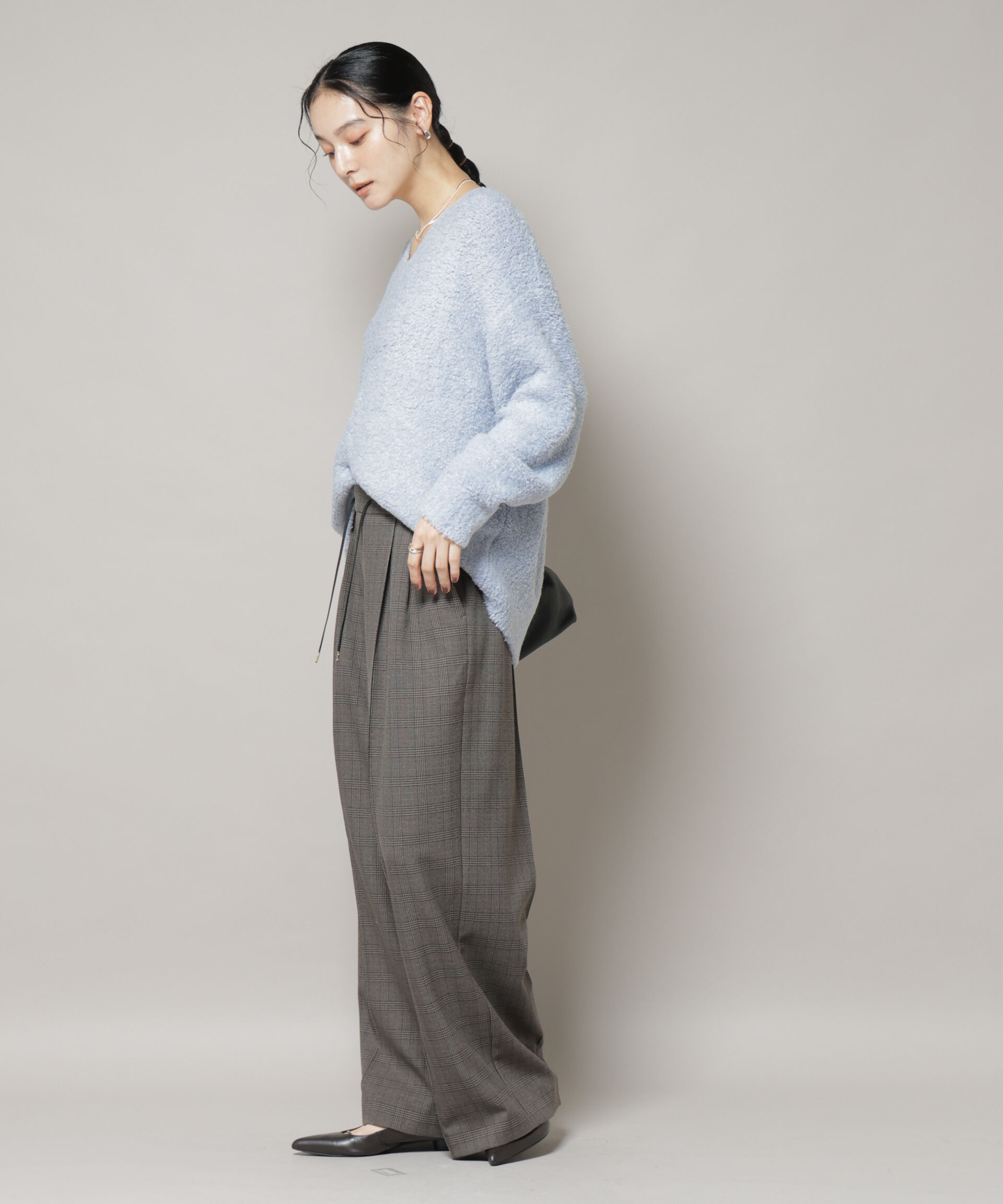 nano･universe「ウールフェザーVネックニットプルオーバー」|ニット・セーター|