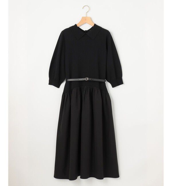 組曲「襟付きドッキング ニットワンピース」|ワンピース|